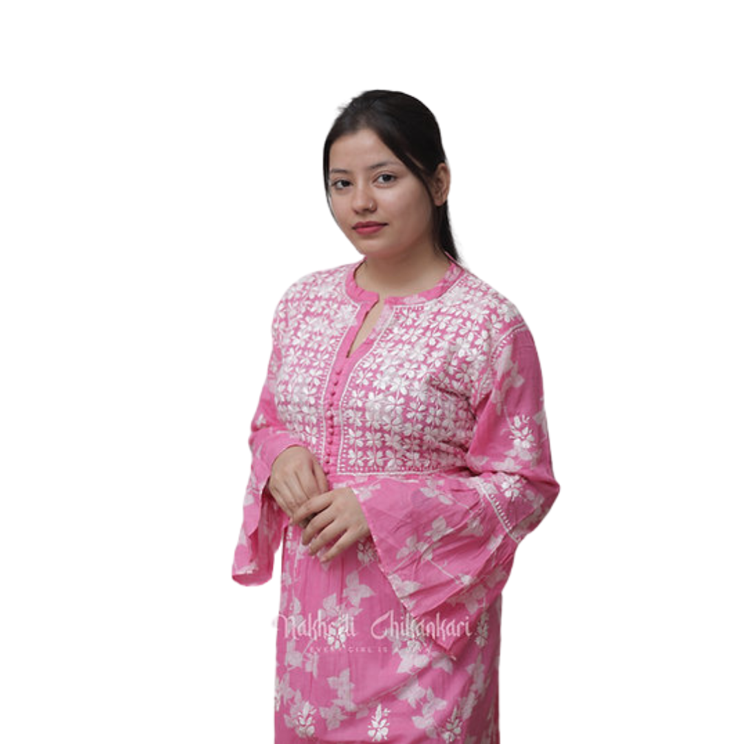 Ariz chikan kurti By Nakhrili chikankari
