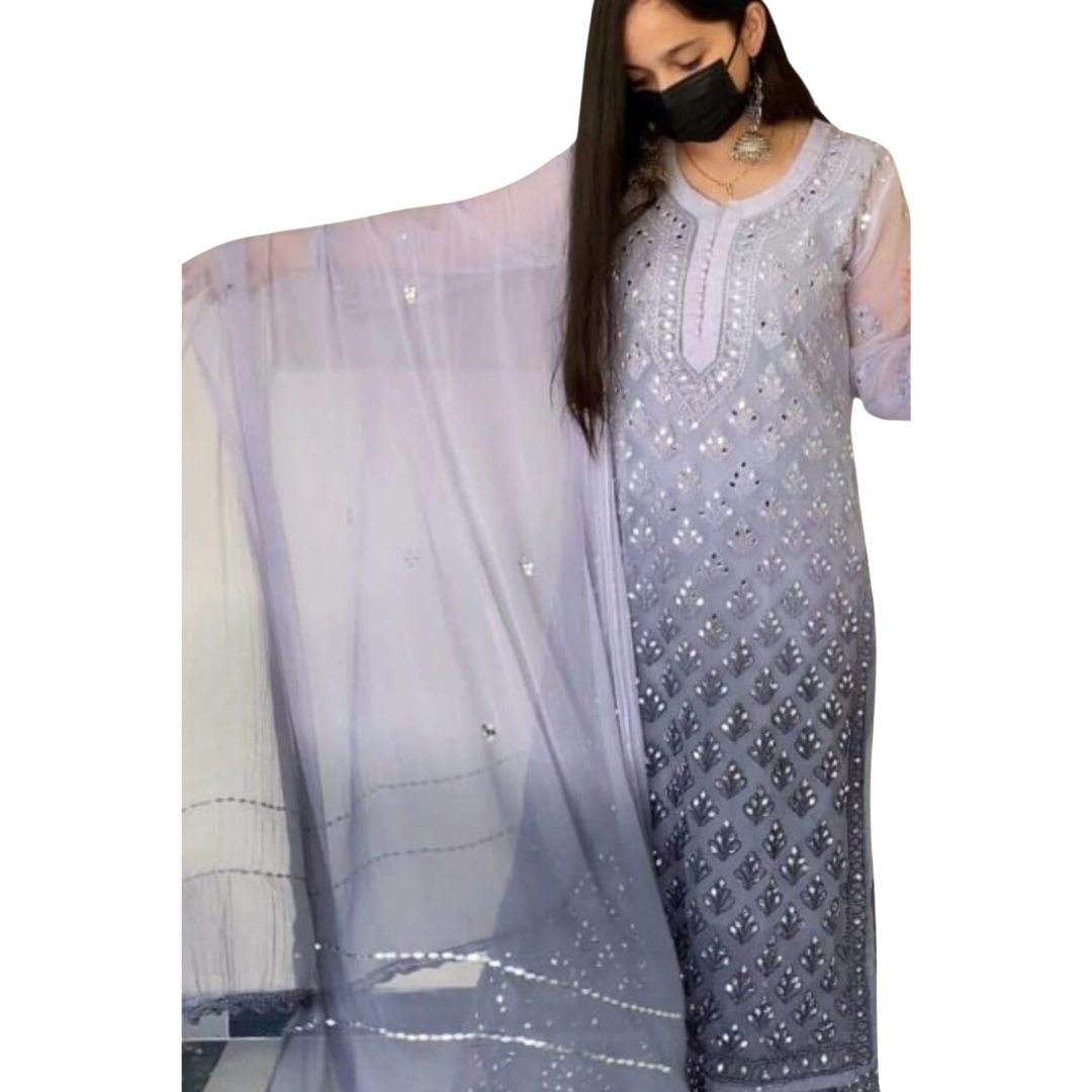 Azira Ombre Chikankari Set