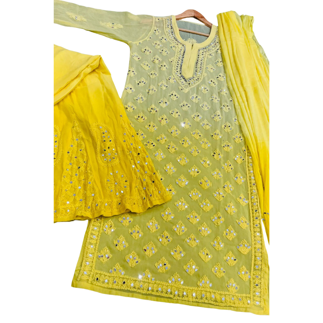 Azira Ombre Chikankari Set
