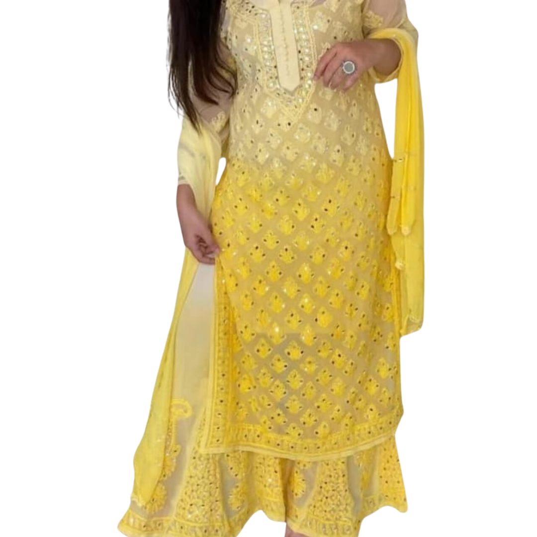 Azira Ombre Chikankari Set