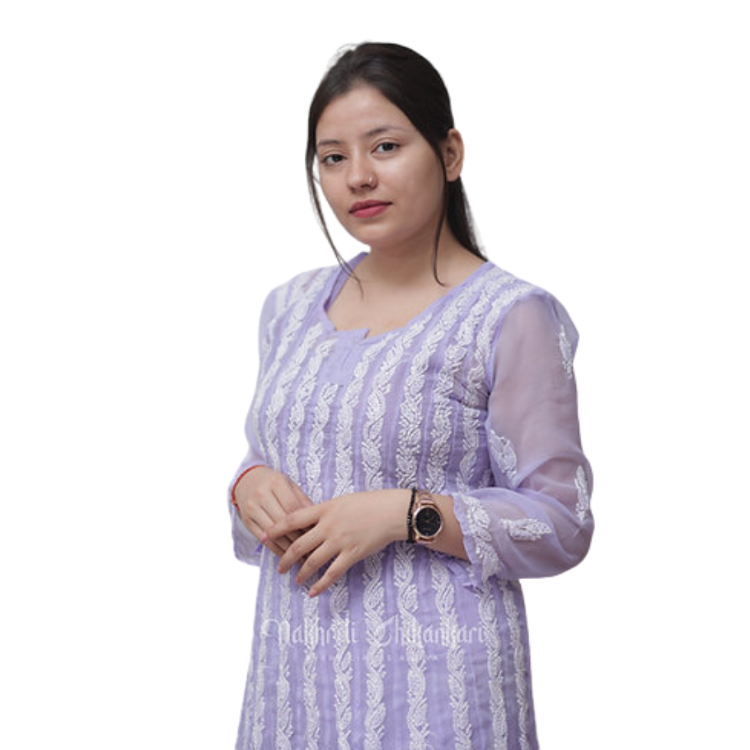 Daisha Chikan Kurti By Nakhrili Chikankari