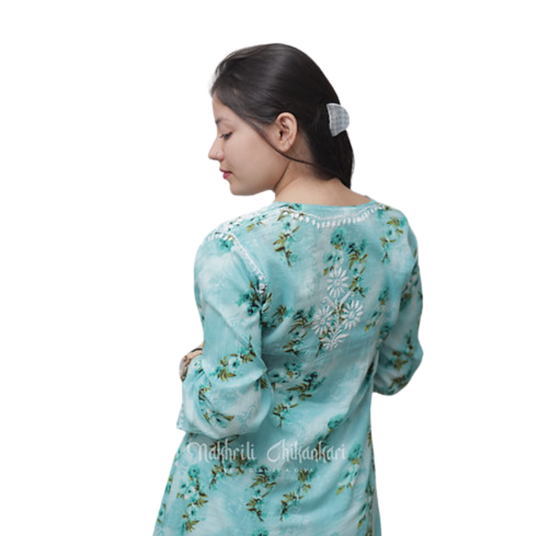 Ebrah Chikan Kurti with Print