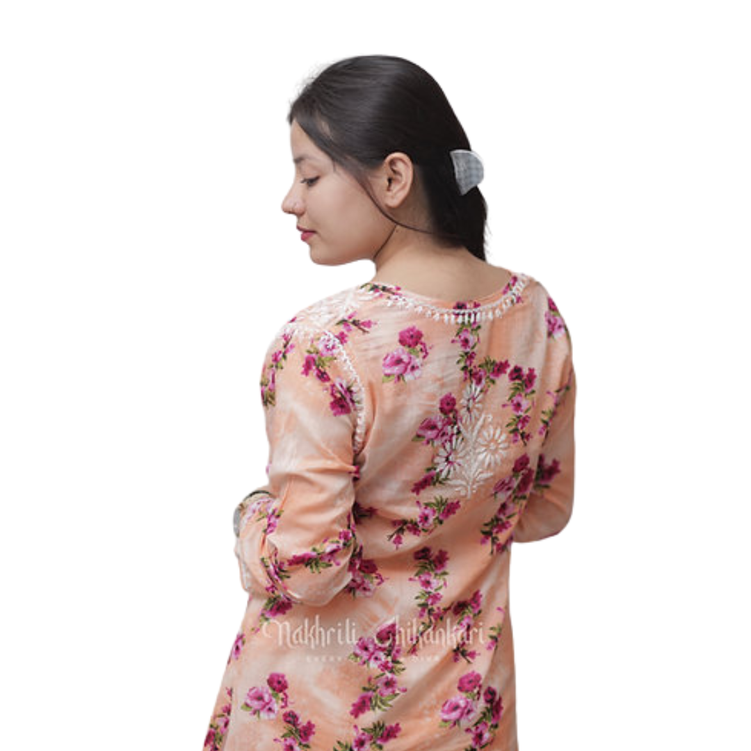 Ebrah Chikan Kurti with Print
