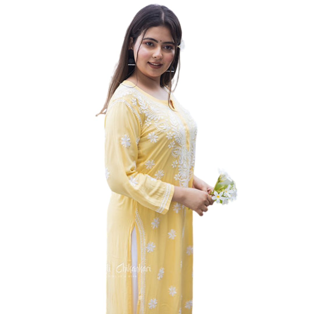 Emma Chikan Kurti By Nakhrili Chikankari