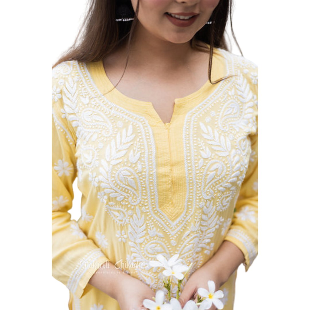 Emma Chikan Kurti By Nakhrili Chikankari