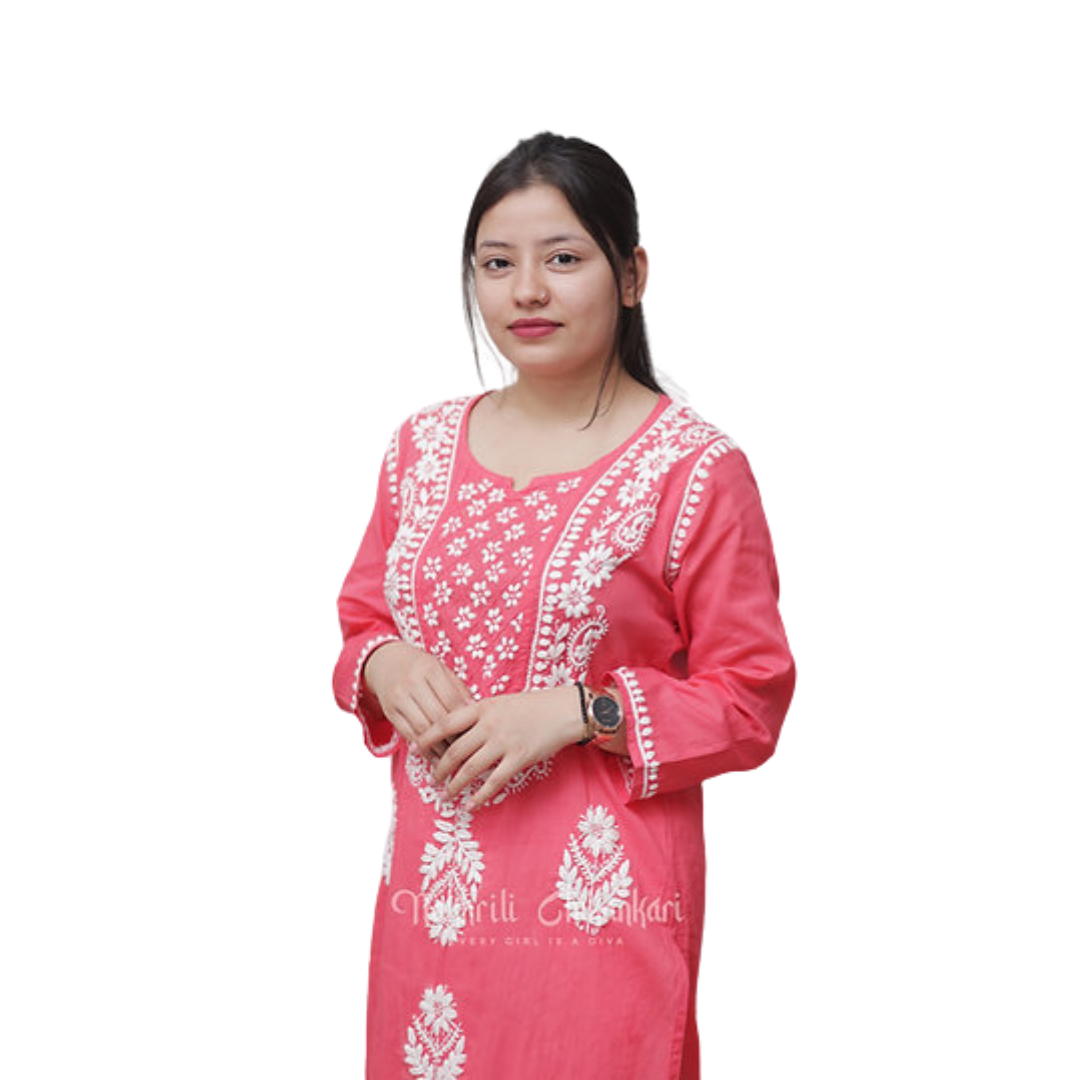 Falak Chikan Kurti By Nakhrili Chikankari