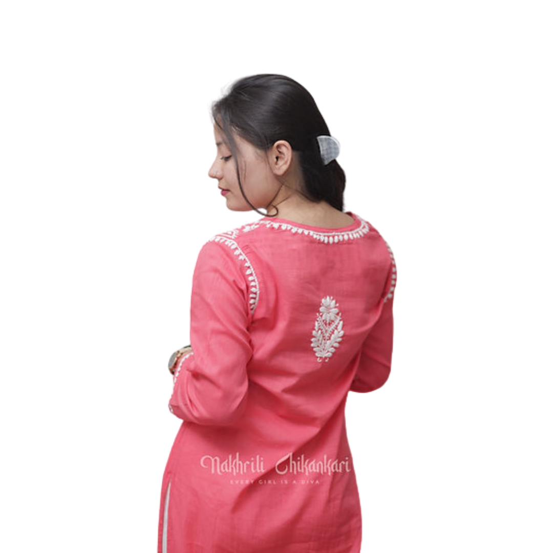 Falak Chikan Kurti By Nakhrili Chikankari