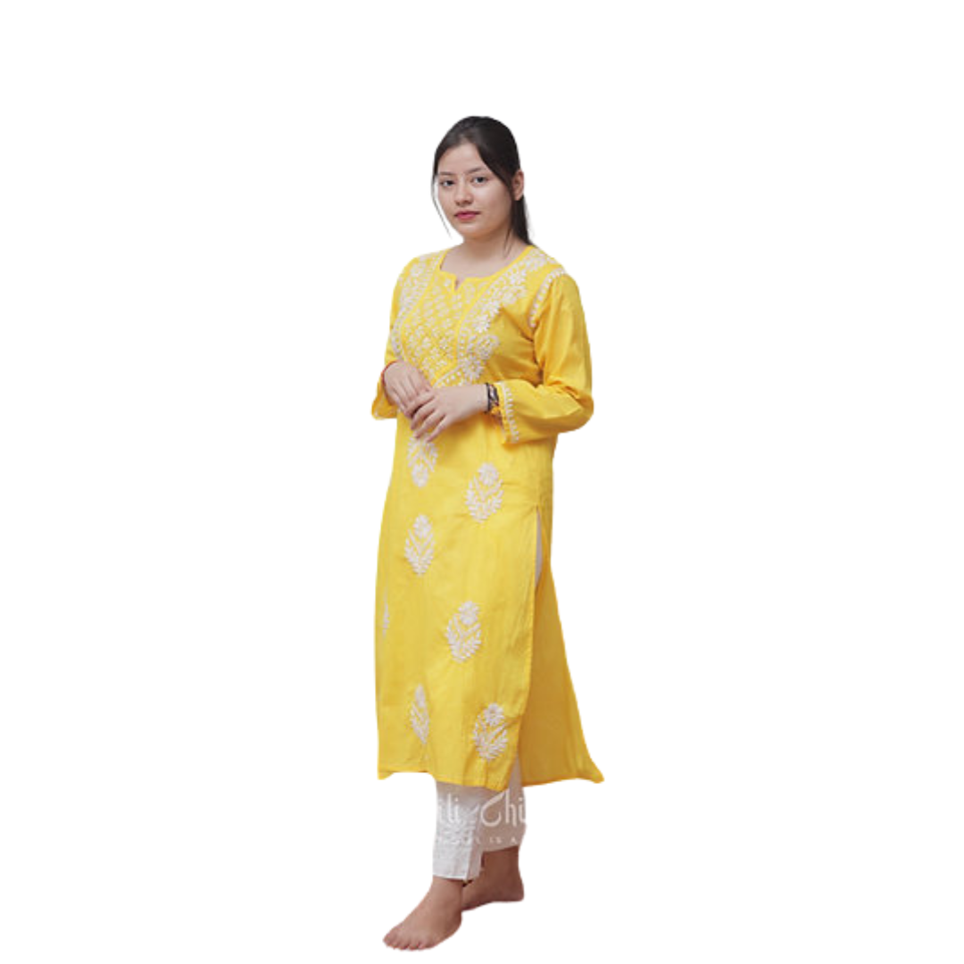 Falak Chikan Kurti By Nakhrili Chikankari