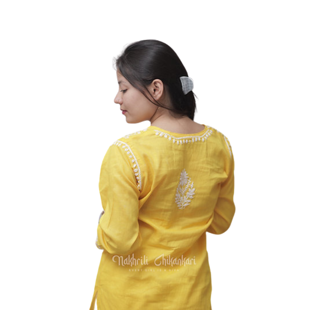 Falak Chikan Kurti By Nakhrili Chikankari