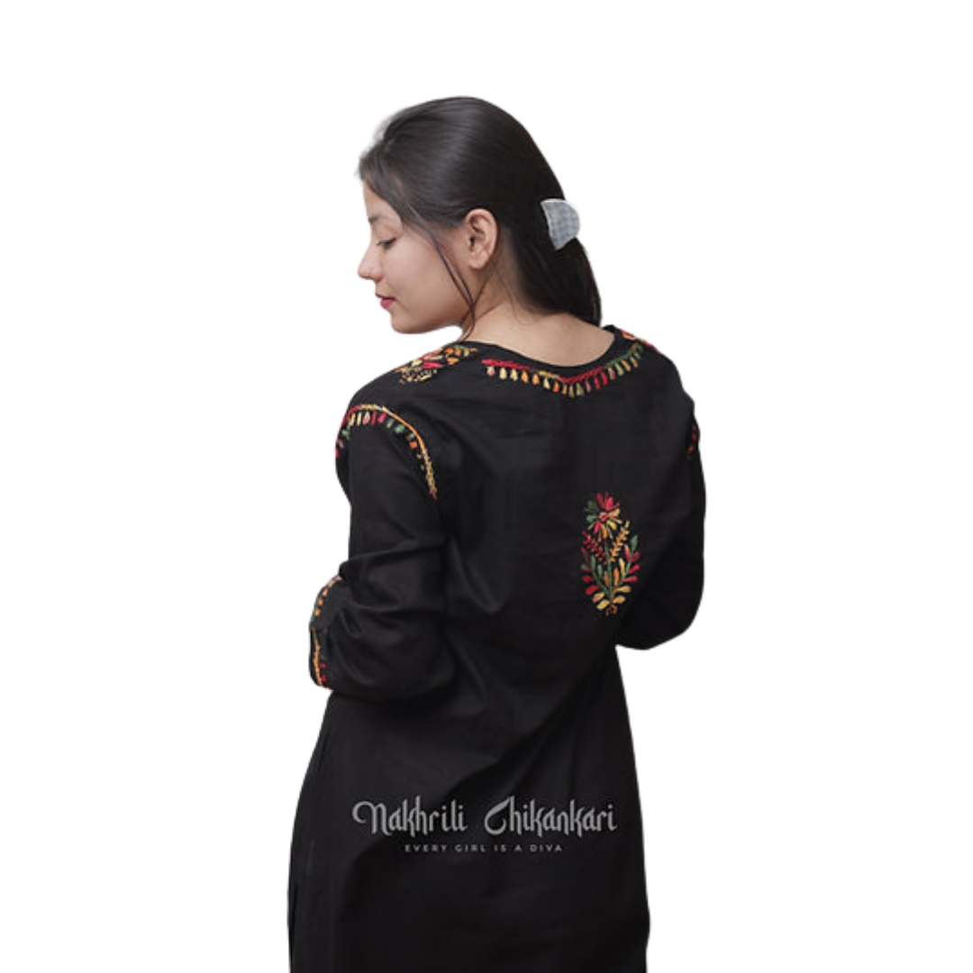 Falak Chikan Kurti By Nakhrili Chikankari