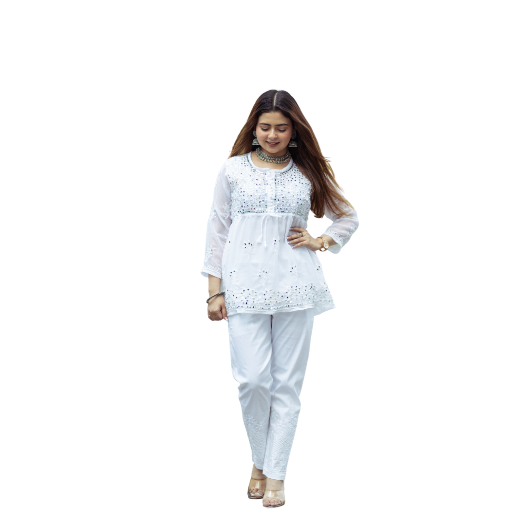 Haniva Short Frock Chikankari Kurti