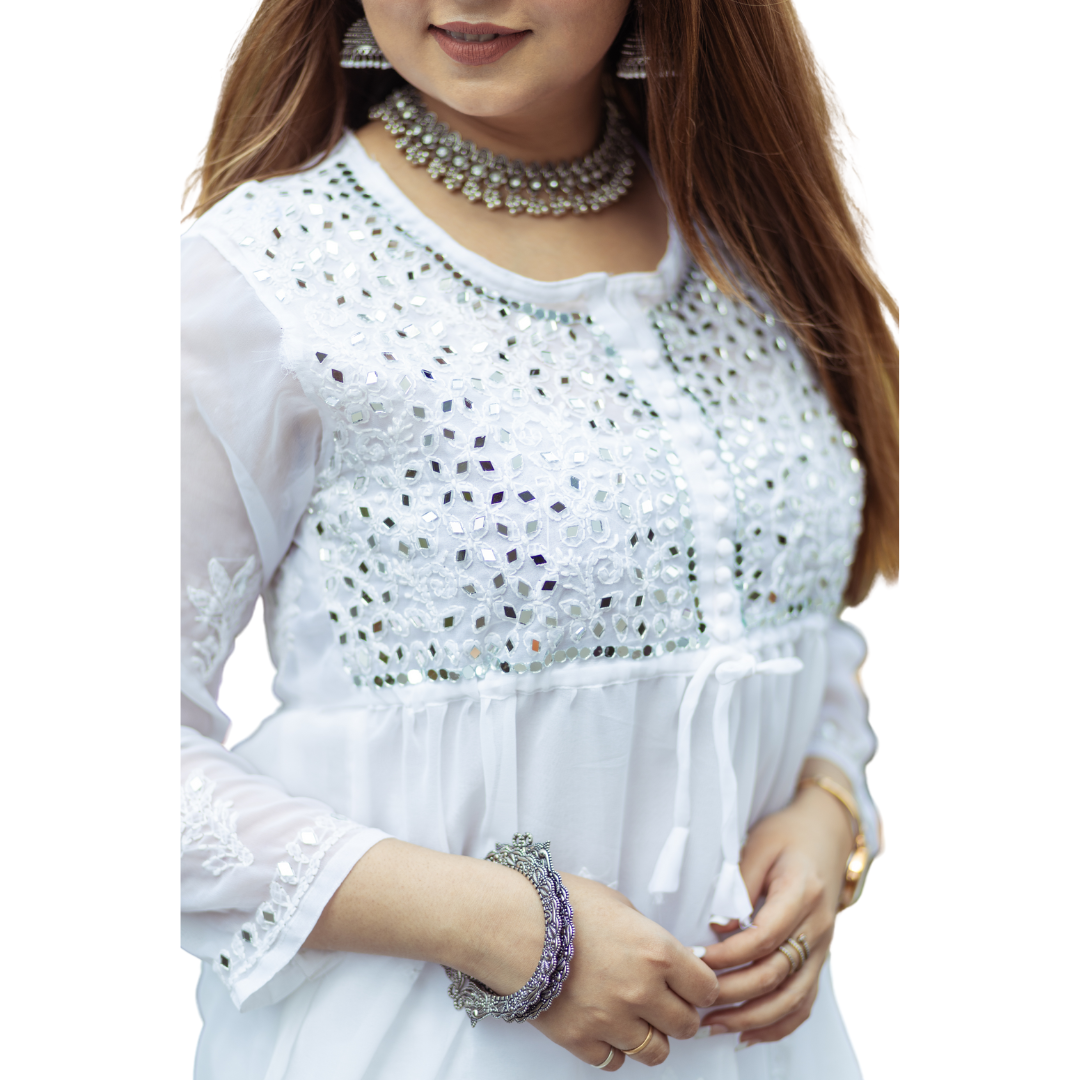 Haniva Short Frock Chikankari Kurti