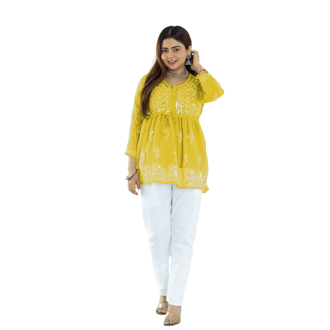 Haniva Short Frock Chikankari Kurti