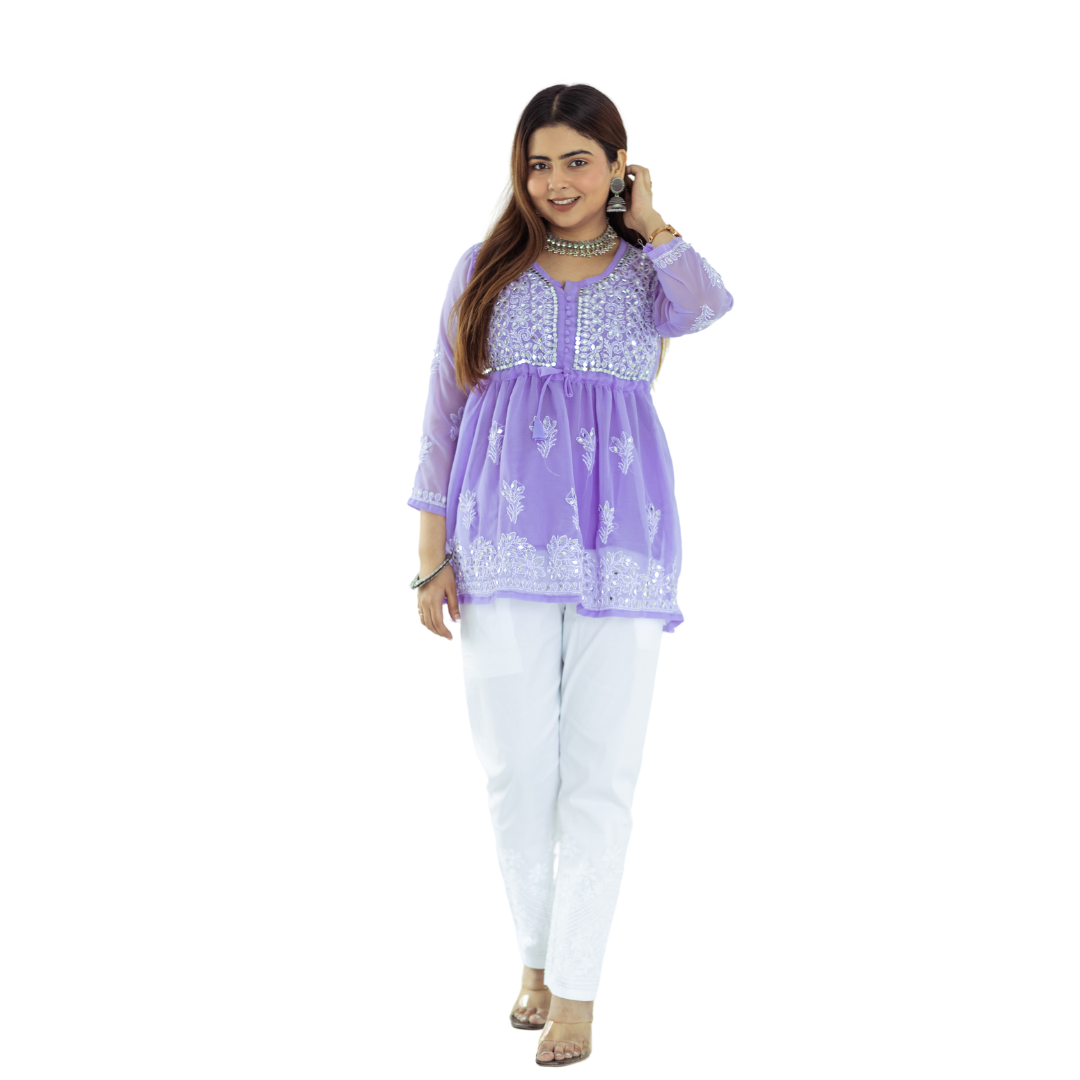 Haniva Short Frock Chikankari Kurti