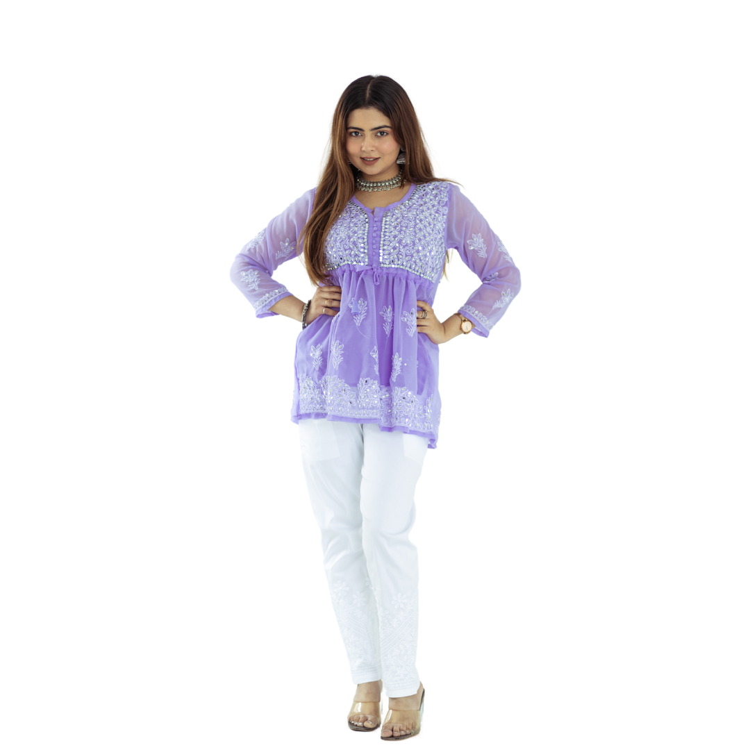 Haniva Short Frock Chikankari Kurti
