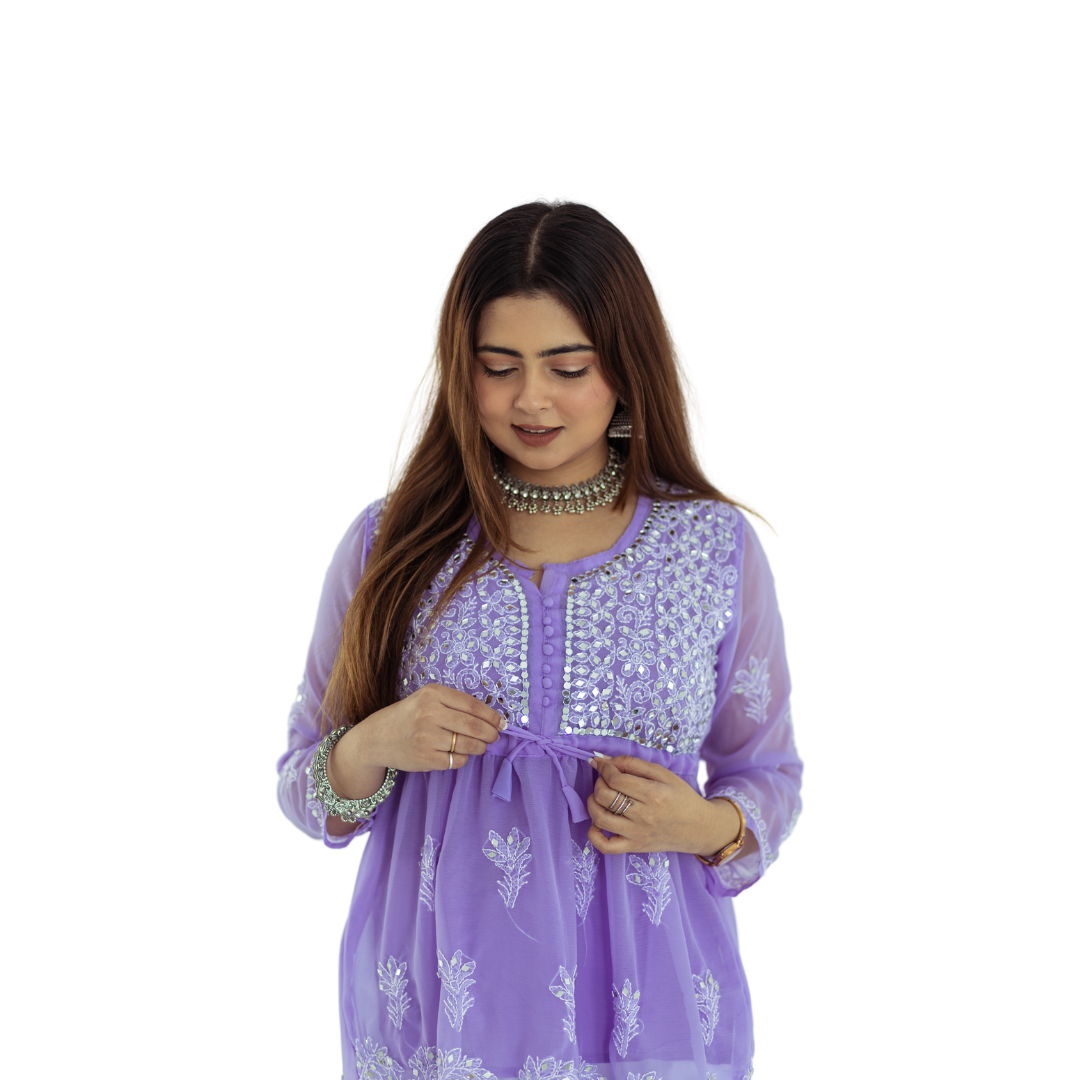 Haniva Short Frock Chikankari Kurti