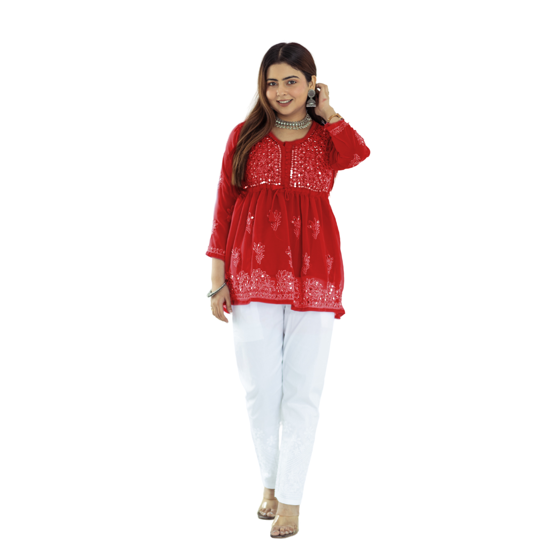 Haniva Short Frock Chikankari Kurti