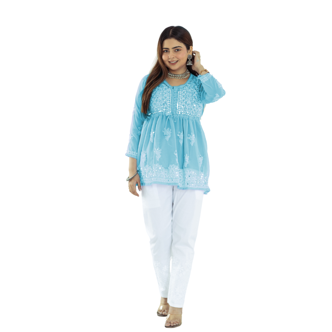 Haniva Short Frock Chikankari Kurti