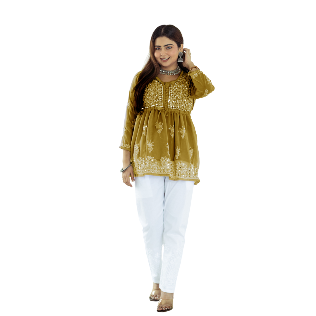 Haniva Short Frock Chikankari Kurti