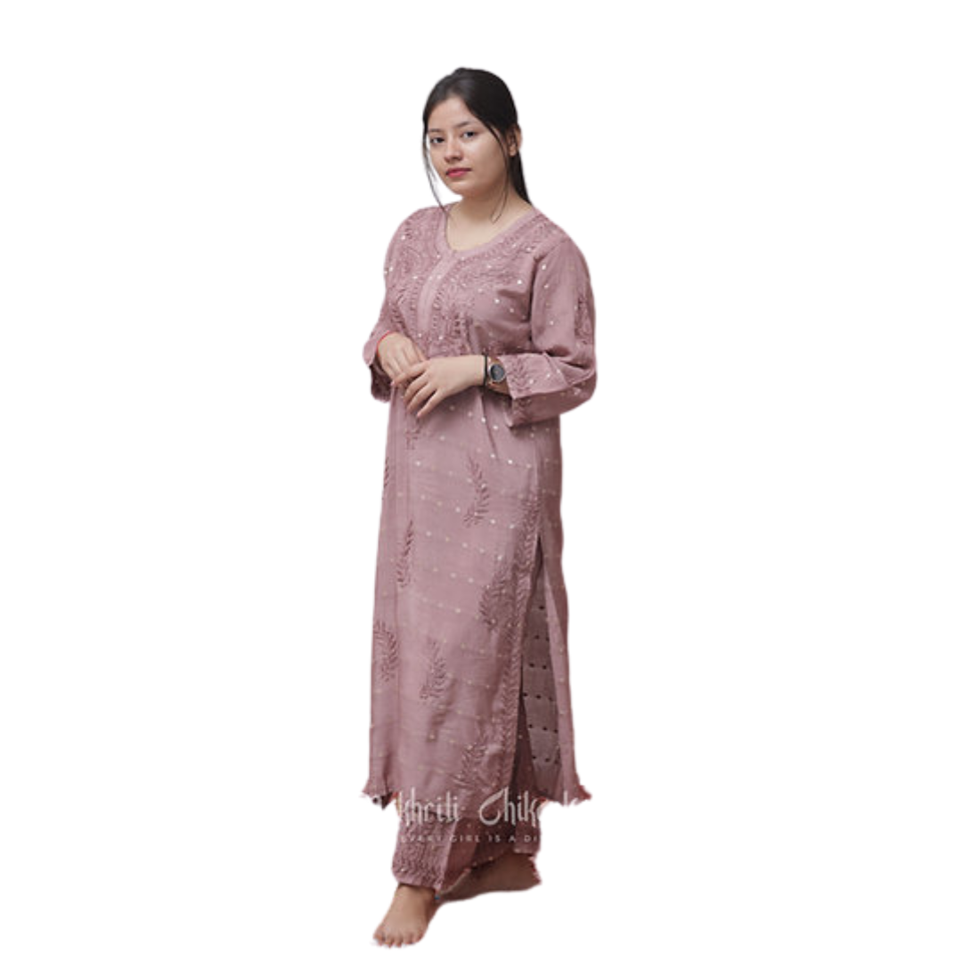 Haza Chikan Kurti By Nakhrili Chikankari