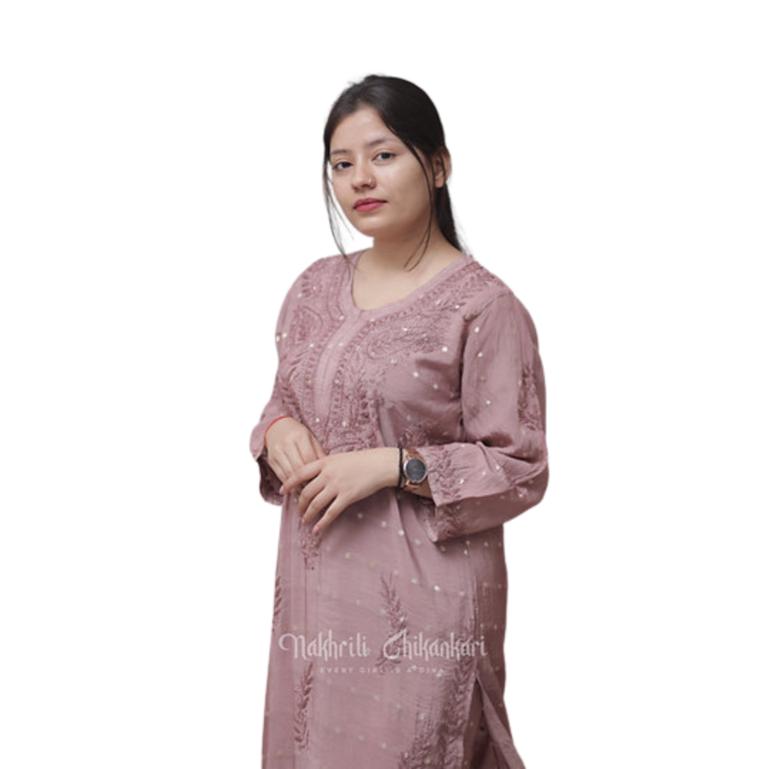 Haza Chikan Kurti By Nakhrili Chikankari
