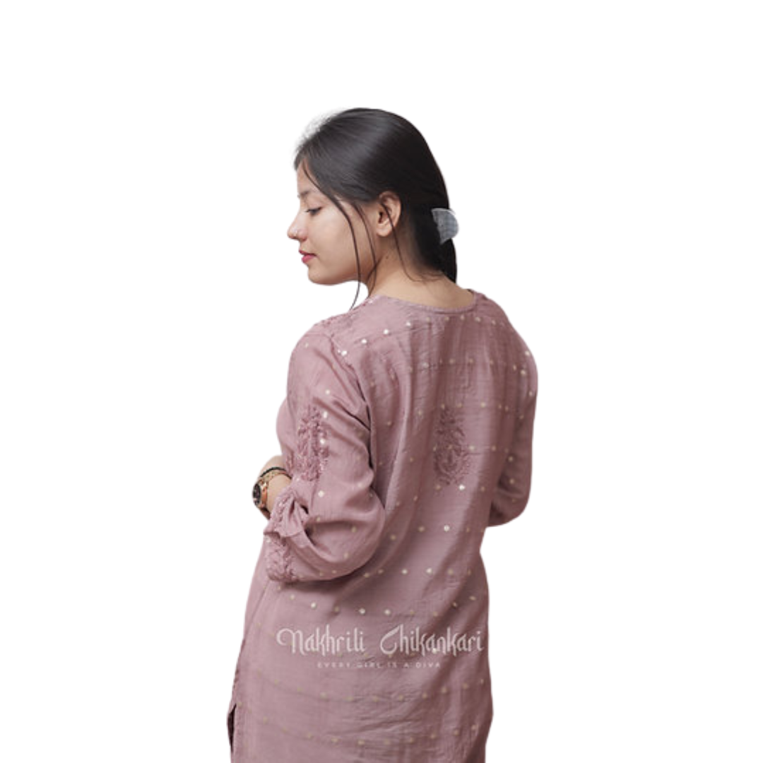 Haza Chikan Kurti By Nakhrili Chikankari
