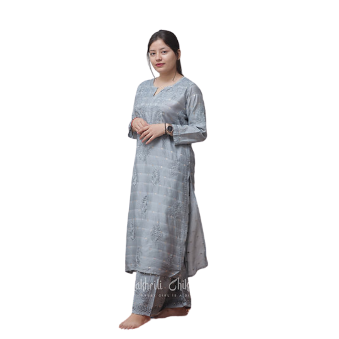 Haza Chikan Kurti By Nakhrili Chikankari