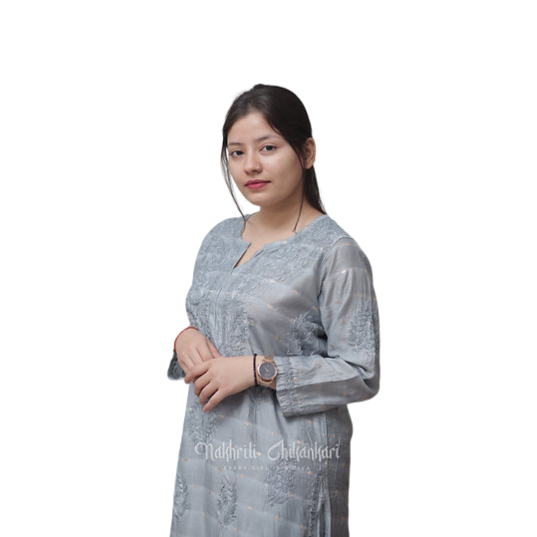 Haza Chikan Kurti By Nakhrili Chikankari