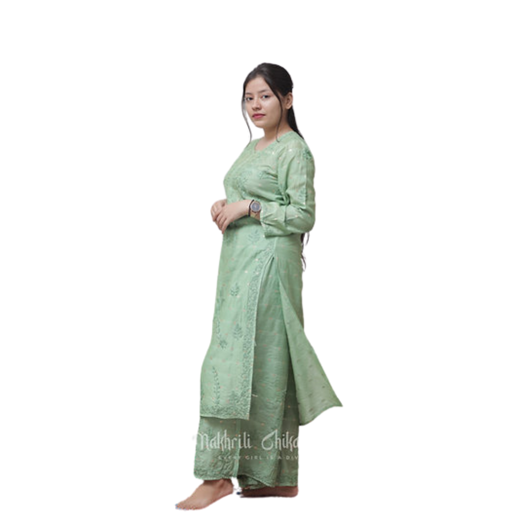 Haza Chikan Kurti By Nakhrili Chikankari