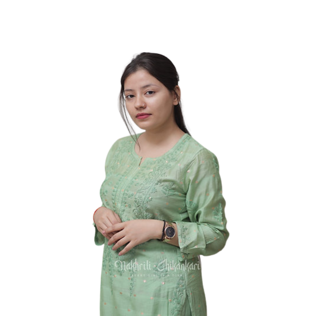 Haza Chikan Kurti By Nakhrili Chikankari