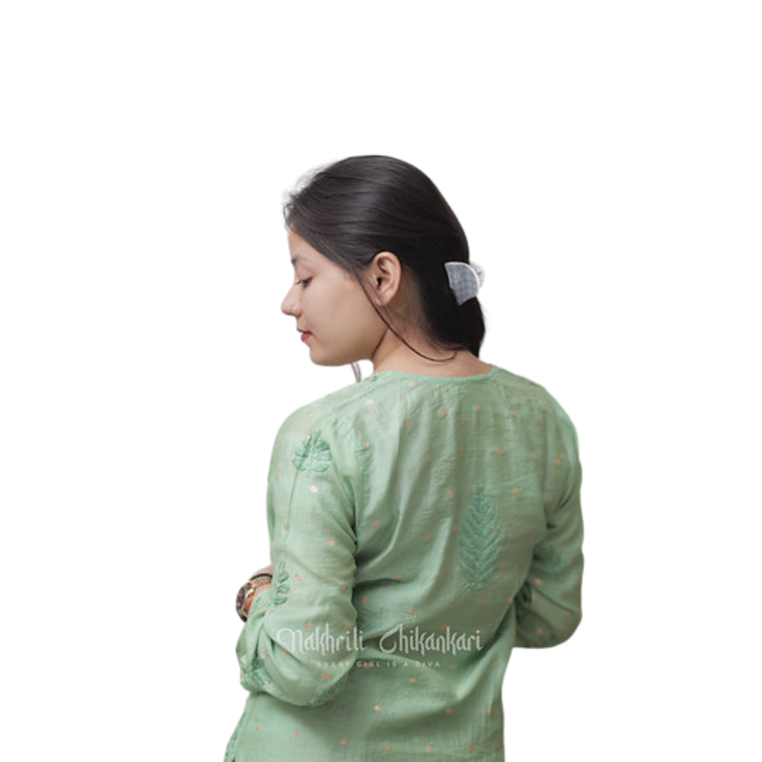 Haza Chikan Kurti By Nakhrili Chikankari
