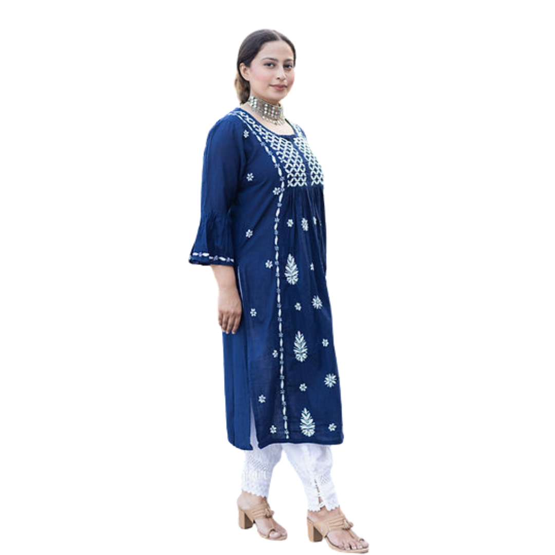 Ibaah chikan kurti By Nakhrili chikankari