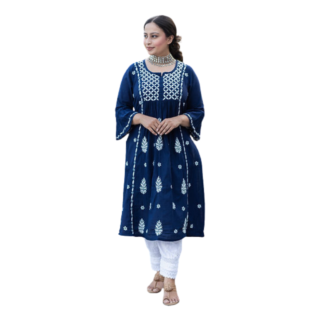 Ibaah chikan kurti By Nakhrili chikankari