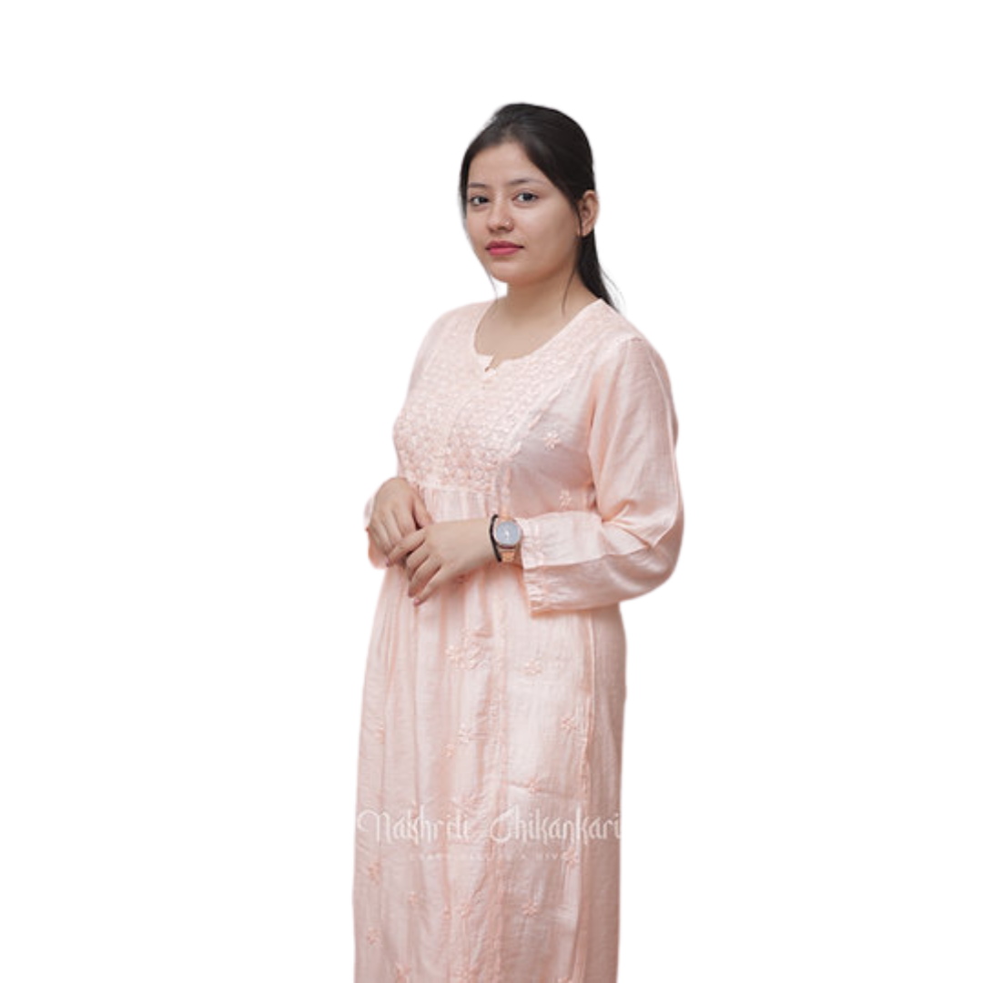 Ibaah chikan kurti By Nakhrili chikankari