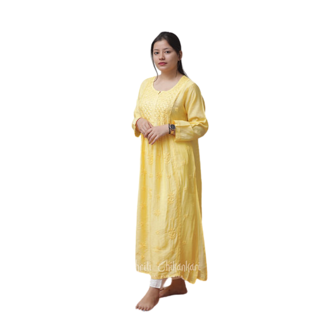 Ibaah chikan kurti By Nakhrili chikankari