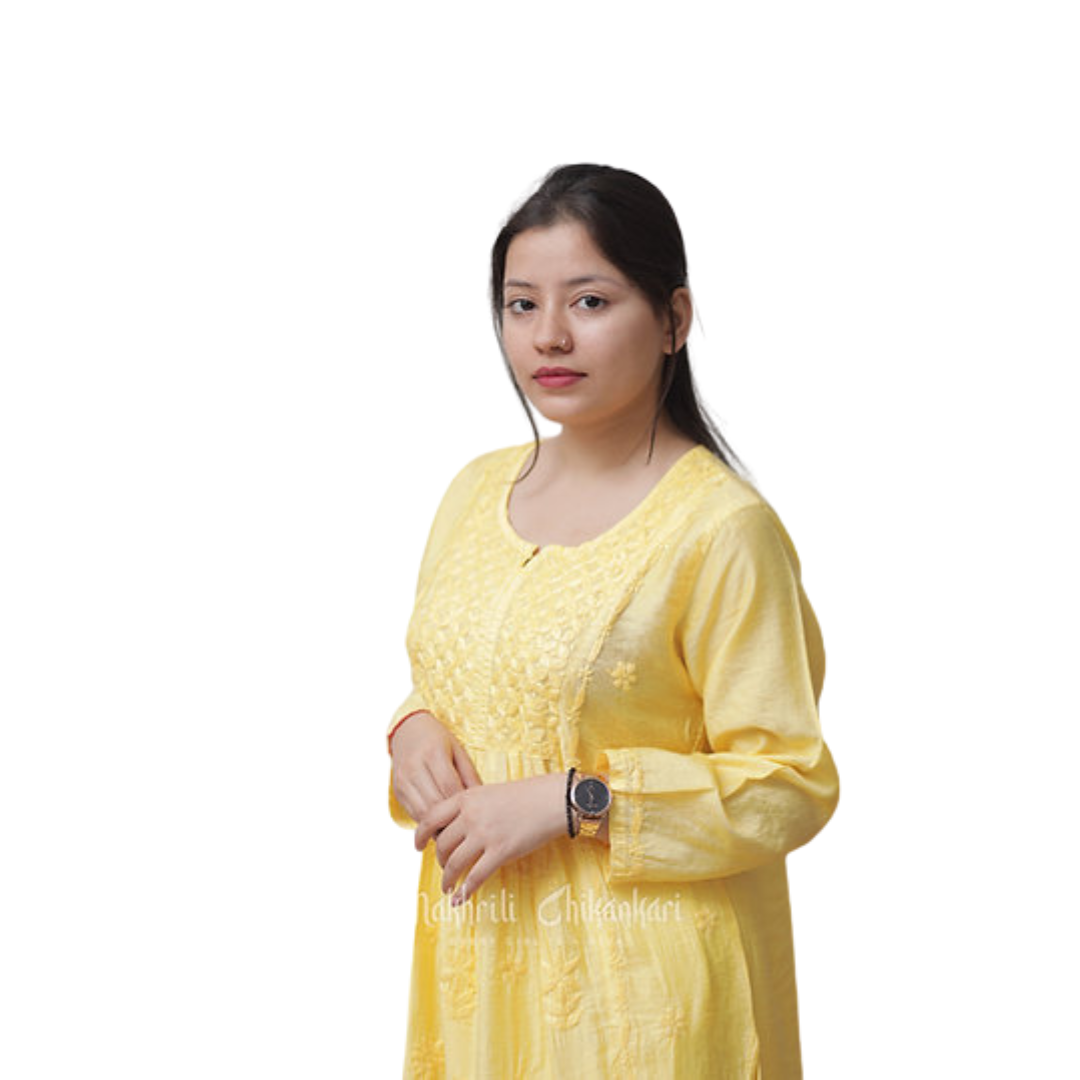 Ibaah chikan kurti By Nakhrili chikankari