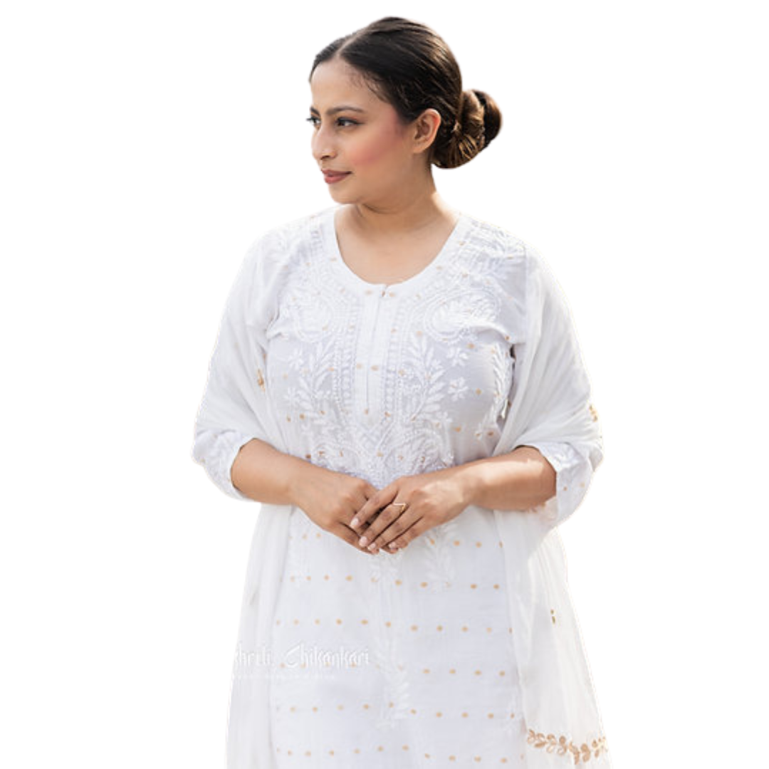 Inaaya Chikan Kurti By Nakhrili Chikankari