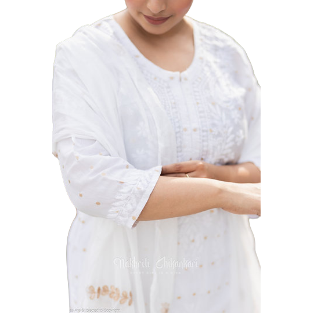 Inaaya Chikan Kurti By Nakhrili Chikankari