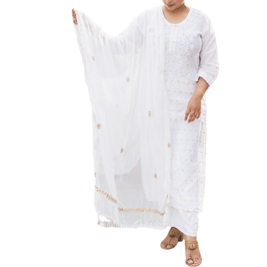 Inaaya Chikan Kurti Set By Nakhrili Chikankari