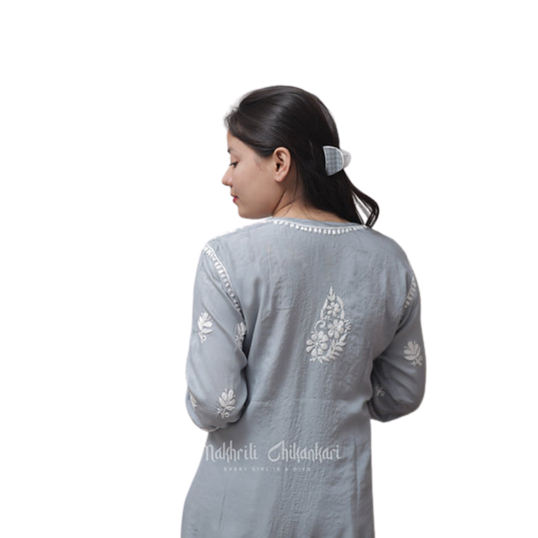 Kadira Chikan Kurti By Nakhrili Chikankari