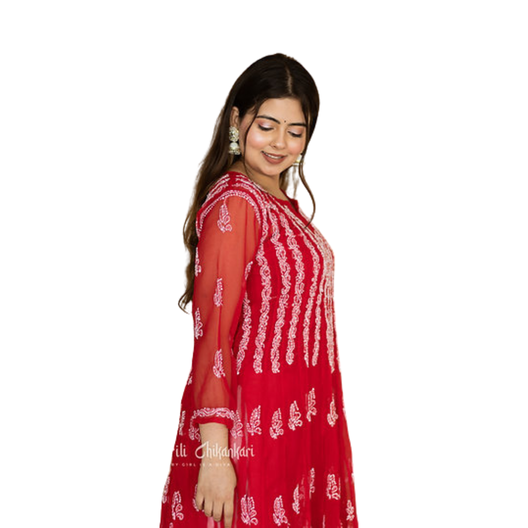 Kaia Chikan Kurti By Nakhrili Chikankari