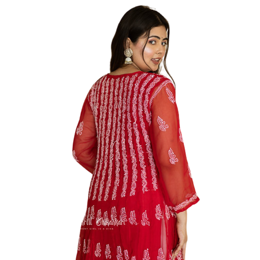 Kaia Chikan Kurti By Nakhrili Chikankari