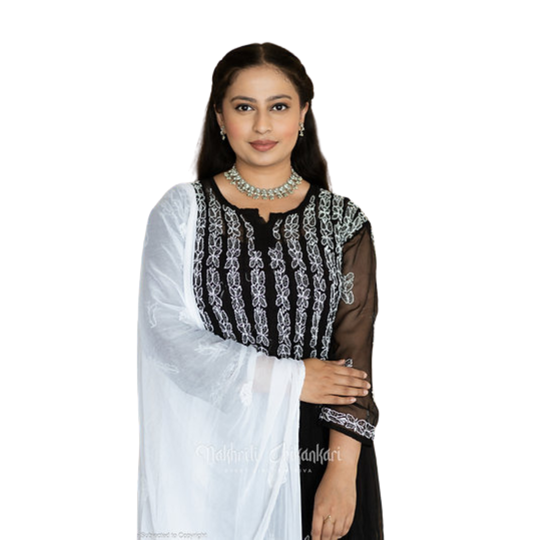 Kaia Chikan Kurti By Nakhrili Chikankari