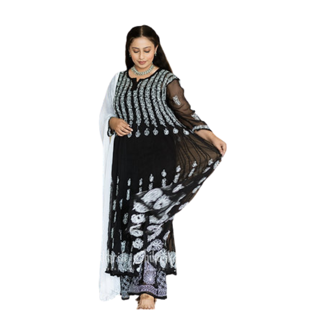 Kaia Chikan Kurti By Nakhrili Chikankari