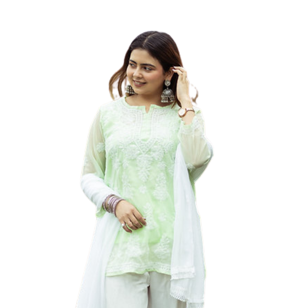 Laiba Short Chikankari Kurti