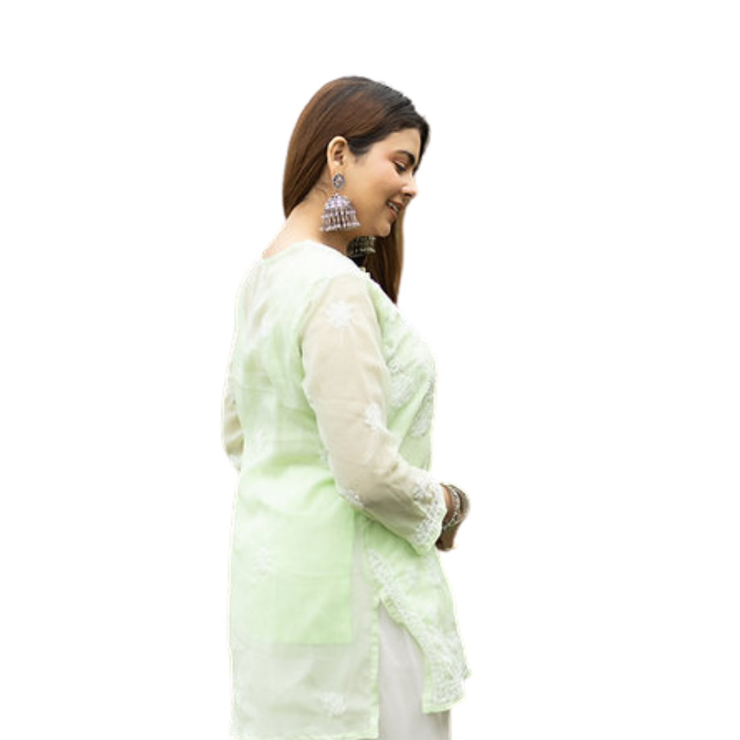 Laiba Short Chikankari Kurti