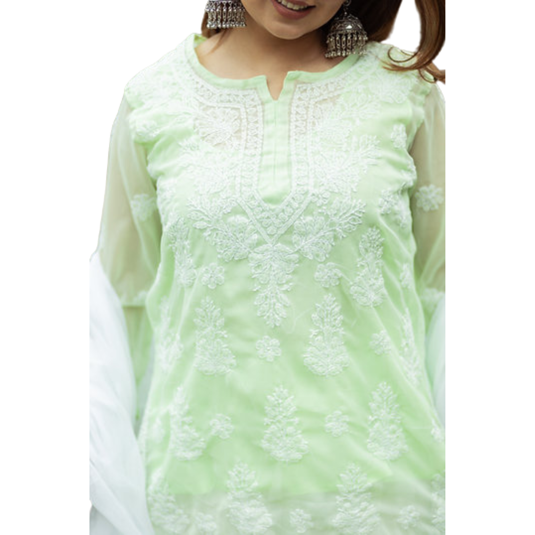 Laiba Short Chikankari Kurti