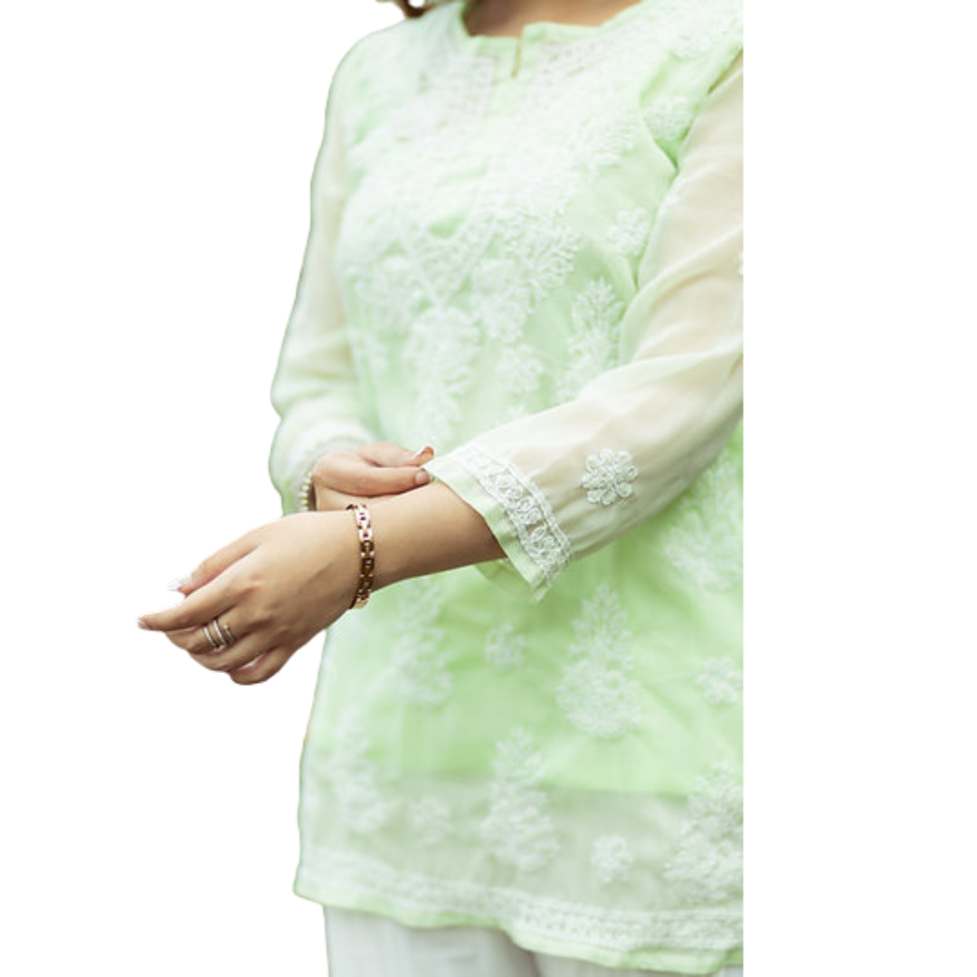 Laiba Short Chikankari Kurti
