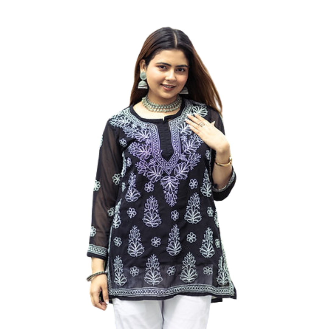 Laiba Short Chikankari Kurti
