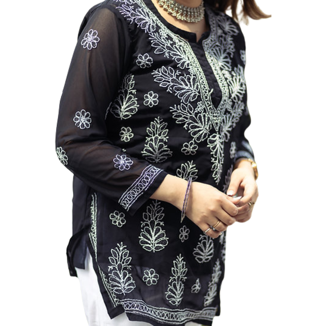 Laiba Short Chikankari Kurti